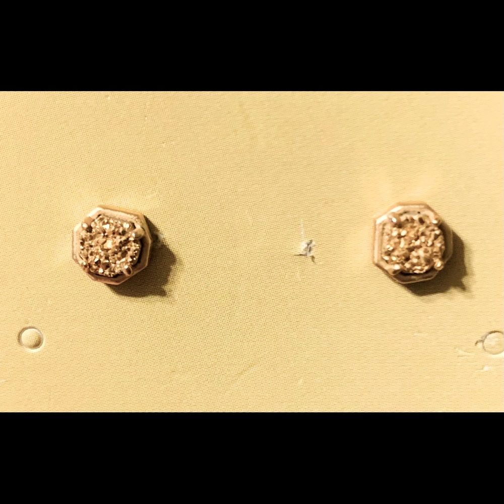 Kendra Scott rose gold Drusy studs